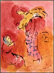 Marc Chagall: hrenleserin Ruth, 1960, Original-Lithographie, Bilder zur Bibel - Werke | Drucke | Druckgrafik