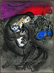 Marc Chagall: Klagelied von Jeremias, 1956, Original-Lithographie - Bilder zur Bibel | Werke | Lithographien