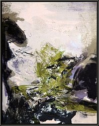 Zao Wou-Ki: 'Paysage' Landschaft, 1971, Original-Farblithographie, Mourlot - Originale | Werke | Druckgrafik