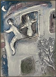 Marc Chagall: Michal rettet David, 1960 Farblithographie - Sonderpreis