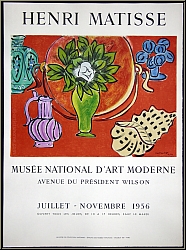 Henri Matisse: Ausstellungsplakat Muse National d'Art Moderne 1956 Arches, Nature morte au magnolia - Mourlot