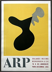 Hans (Jean) Arp: 'Collages 1912 - 1955' Berggruen & Cie., Lithographie 'Presque vase et fleur' Mourlot Plakate