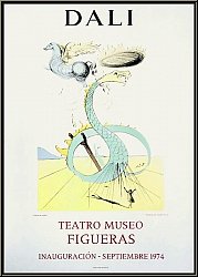 Salvador Dali: Knstlerplakat Teatro Museo Figueras 1974, 'Dan' (Schlange), 12 Stmme Israels - Plakat, Poster