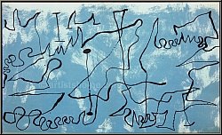 Joan Miro: Blaues Labyrinth, 1956, Original-Lithographie, Miros Zeichensprache | Werke | Bilder | Druckgrafik