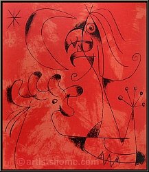 Joan Miro: Der Zauberer, 1956, Original-Lithographie mit Mond und Stern - Bilder | Originale | Werke