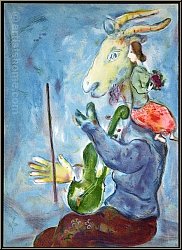 Marc Chagall 'Frhling' Lithographie von 1938 'Printemps' fr Verve - Mourlot Lithographien | Werke | Drucke