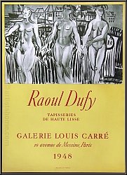 Raoul Dufy: Plakat Galerie Louis Carr, 1948, Tapisseries, Lithographie Mourlot - Knstlerplakate | Poster