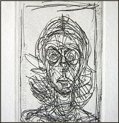 Alberto Giacometti: Annette de face, 1955, Original-Radierung, Aktstudie, Lust 62 - Originale | Druckgrafik