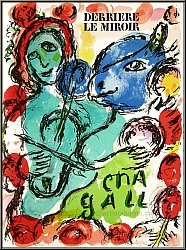 Marc Chagall: 'Pantomime' 1972, Knstler mit Geige Violine und Esel, Original-Lithographie - Werke | Drucke