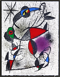 Joan Miro: Original-Lithographie 'Dem Kalk Entsprungene' (Jaillie du calcaire) 1972 Mourlot Souvenirs | Werke