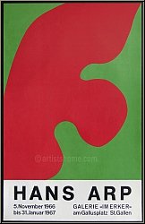 Hans Arp (Jean Arp): Galerie im Erker, 1966 St. Gallen II, Original-Lithographie | Ausstellungsplakate | Werke