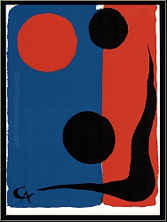 Alexander Calder: Komposition Rot und Blau, 1966 Original-Lithographie fr Maeght und Redfern | Werke | Drucke