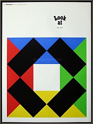 Max Bill: Ausstellungsplakat 'Look at Max Bill' Edition Thomas, Originalgrafik Siebdruck 1970, Originalplakate