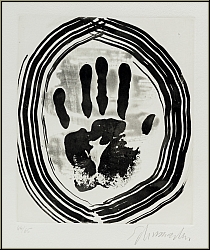 Emil Schumacher: Die offene Hand (La main ouverte) 1967, Radierung mit Aquatinta, Motiv 8, signiert - Bilder