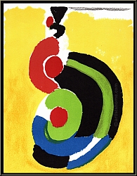 Sonia Delaunay: 'Danseuse Espagnole' 1972, Original-Lithographie Flamenco-Tnzerin - Bilder, Werke, Originale