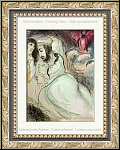 Marc Chagall: Sarah und Abimelech, Original-Lithographie fr 'Bilder zur Bibel' 1960 - Lithographien | Drucke