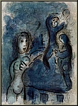 Marc Chagall: Rahab und die Kundschafter von Jericho, Verve Bibel 1960