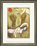 Marc Chagall: Boas erwacht und sieht Ruth zu seinen Fen 1960, Originallithografie fr Verve Bilder zur Bibel