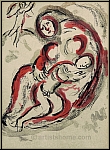 Marc Chagall: Hagar in der Wste, Bilder zur Bibel 1960, Lithographie