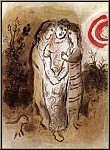 Marc Chagall: Naemi (Noomi) und ihre Schwiegertchter, Bibel 1960