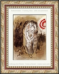 Marc Chagall: Naemi (Noomi) mit ihren Schwiegertchtern Ruth und Orpa, Bilder zur Bibel 1960 | Werke | Drucke