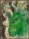 Marc Chagall: Paradies und grner Esel, Lithographie Bilder zur Bibel