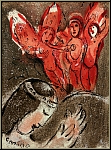 Marc Chagall: Sarah und die Engel, Original-Lithographie Bibel, 1960