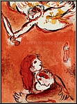 Marc Chagall: Israel, Schutzengel, Original-Lithographie Bibel 1960