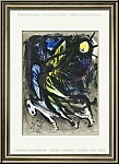 Marc Chagall: 'Der Engel' (L'ange) 1960, Original-Lithographie, Flug des Engels mit Esel - Bilderrahmenidee