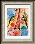 Marc Chagall: 'Vision de Paris' mit Eiffelturm und Pantheon - Lithographien | Originale | Werke