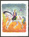 Kostia Terechkovitch: Reiter mit Pferd, Original-Lithographie 1972