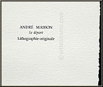 Andre Masson: 'Le dpart' Der Aufbruch 1972 Lithographie fr Souvenirs et portraits d'artistes Fernand Mourlot