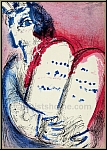 Marc Chagall: Moses 10 Gebote, 1956, Original-Lithographie Verve Bibel