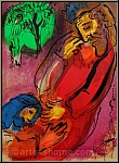 Marc Chagall: David und Absalom, Original Lithographie, Bibel 1956