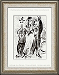 Marc Chagall Die Gaukler 1963, Lithographie mit Geige und Klarinette