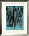 Hans Hartung: L 127, 1964, Original-Lithographie, Abstraktion in schwarz auf Trkis - Kunst | Werke | Drucke