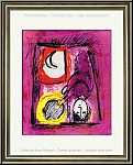 Marc Chagall: Original-Lithographie 'Das Fenster' La Fentre, 1957, Frau am Fenster mit Sonne und Mond | Werke