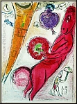 Marc Chagall: Eiffelturm und Esel, Paris 1954, Original-Lithographie