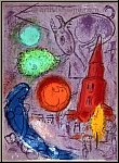 Marc Chagall: Saint-Germain-des-Prs, Paris 1954 Original-Llithografie