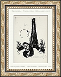 Chagall: Sehr seltene Original-Lithographie fr Derriere le miroir 66-67-68 'Paris' - Lithographien | Werke