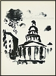 Marc Chagall: Das Pantheon, Paris, 1954, seltene Original-Lithographie