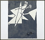 Georges Braque: Ciel gris II, Grauer Himmel, 1959, Farblithographie