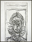 Alberto Giacometti: Annette de face, 1955, Original-Radierung, Aktstudie - Originale | Werke | Druckgrafik