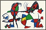 Joan Miro: Delphin und Papagei, 1975, Original Lithographie X