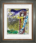 Chagall: Original-Lithographie mit Jesus, Pendeluhr, Fisch und Esel (Lieferung ungerahmt) - Lithographien