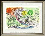 Marc Chagall: Das Konzert (Le concert), 1957, Original-Lithographie, Oper Paris, Musik Chor - Druckgrafik