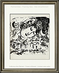 Marc Chagall: Das Dorf (Le village) 1957, Chagalls Heimatdorf mit Selbstportrait | Lithographien | Druckgrafik