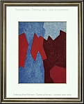 Serge Poliakoff: Lithographie in Rot und Blau (Composition rouge et bleue) 1968 - Werke | Drucke | Bilder