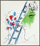 Marc Chagall: Die Leiter (L'chelle) 1957, Original-Lithographie