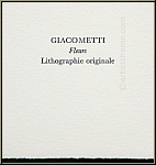 Alberto Giacometti: Original-Lithographie 'Fleurs' Arches Btten, Mourlot, Text auf der Rckseite | Werke